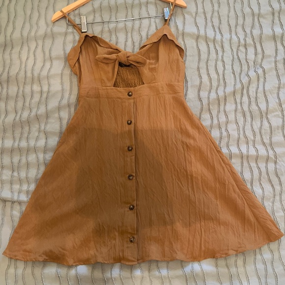 Women's Boho Twist Front Cami A Line Mini Dress Size: M - Picture 2 of 8